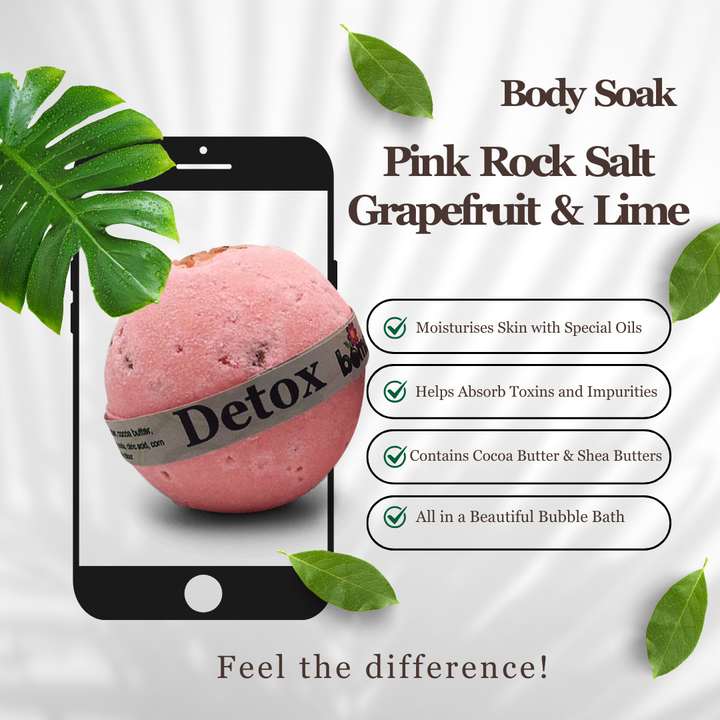 Detox Pink Himalayan Rock Salt Body Soak Bath Bomb